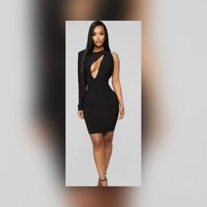 $Cutting you out one shoulder midi dress